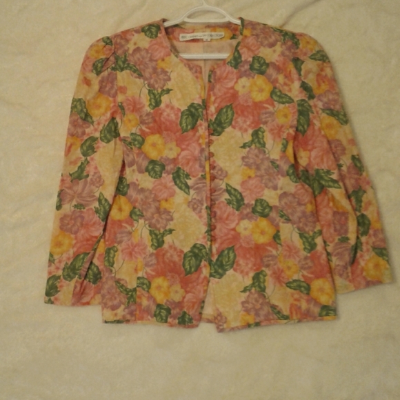 ANNE CRIMMINS 90's vintage floral women jacket - Picture 1 of 8
